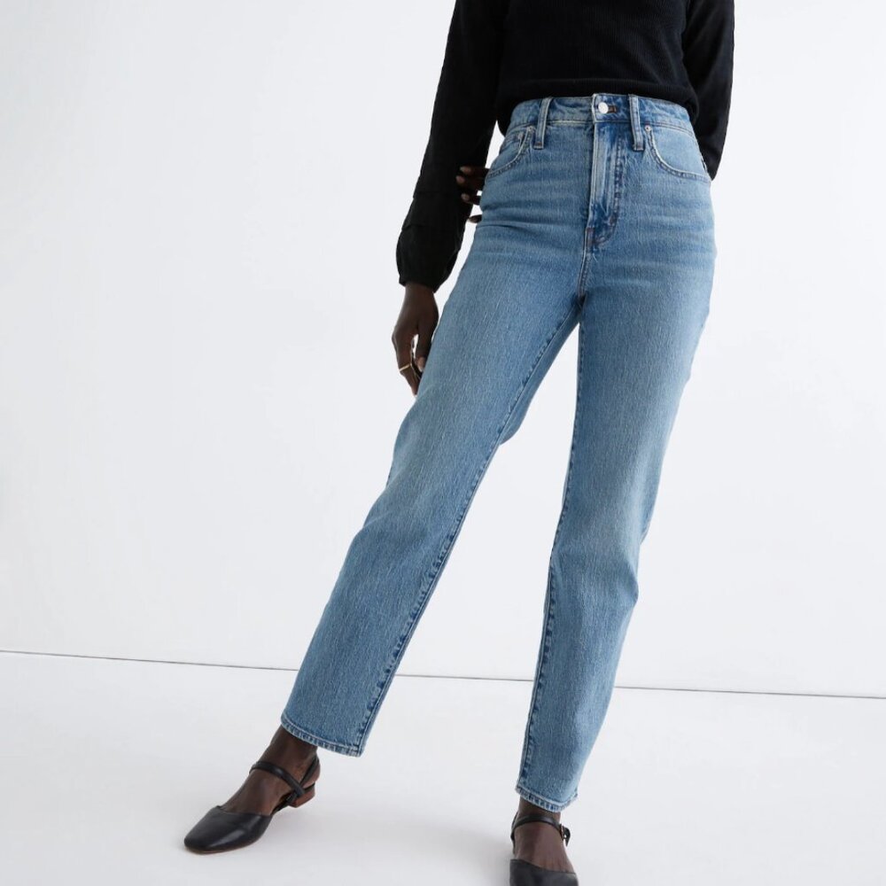 Madewell The Tall Curvy Perfect Vintage Straight Jean in Hoye Wash- 30T